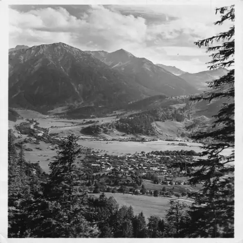 A727 Deutschland 1934 Luftkurort Bad Oberdorf i Allgäu mit Breitenberg Postkarte