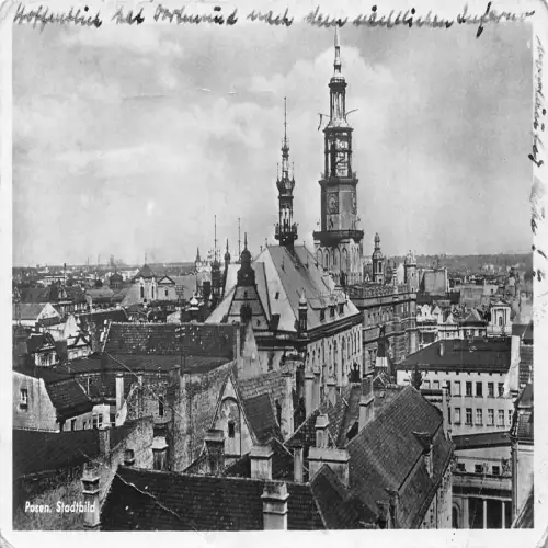 A728 Deutschland 1944 Posen Stadtbild Vintage Postkarte