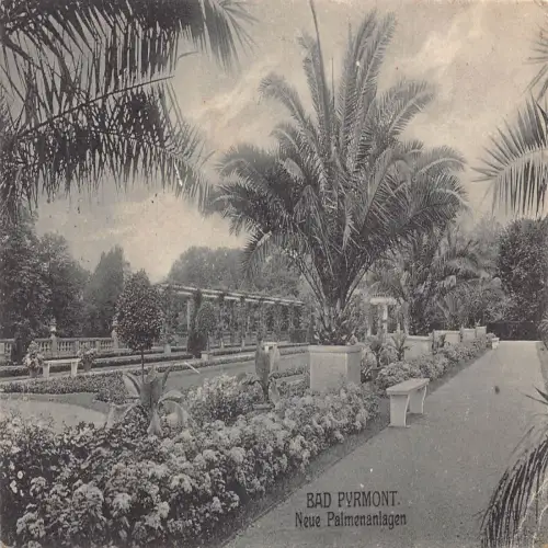 A728 Deutschland Bad Pyrmont 1914 Neuer Palmengarten 1. Weltkrieg Feldpostkarte