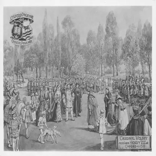 A729 Royalty Cardinal Wolsey Receives Henry VIII at Oxford Art Postcard