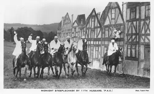 A731 Sports Running Race 1932 Midnight Steeplechase by 11th Husars Postkarte