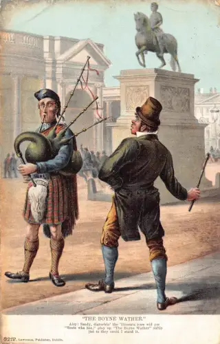 A732 Comic Humor 1904 schottischer Musiker Dudelsack The Boyne Wather Postkarte