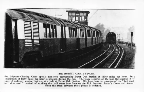 A737 Train Railway The Burnt Oak By-Pass Edgware Charing Cross Vintage Postkarte