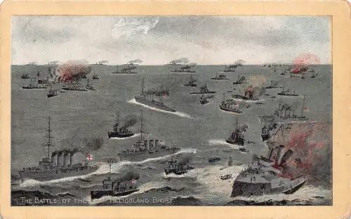 A737 Postkarte 1. Weltkrieg Schiff Schlacht in der Helgoländer Bucht 1914