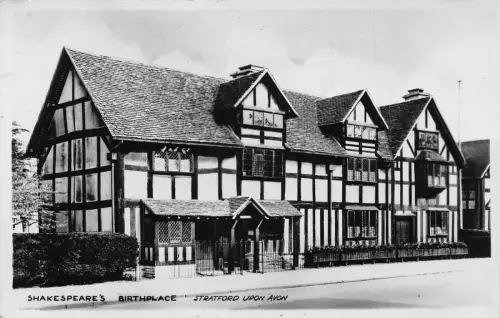A741 England Stratford-Upon-Avon Shakespeares Geburtshaus 1950 Vintage Postkarte