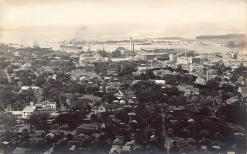 B139 US Hawaii Honolulu General View RPPC Vintage Postkarte