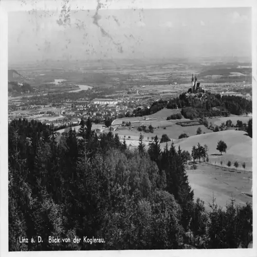 B138 Deutschland 1938 Linz a D Blick von der Koglerau alte Postkarte