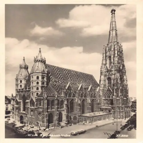 B138 Österreich Wien Stephanskirche Kirche RPPC Postkarte