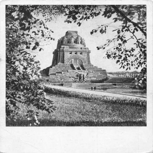 B137 Deutschland Völkerschlachtdenkmal Vintage Postkarte