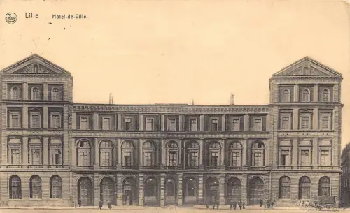 B138 Belgien 1915 Lille Hotel de Ville WWI Field Vintage