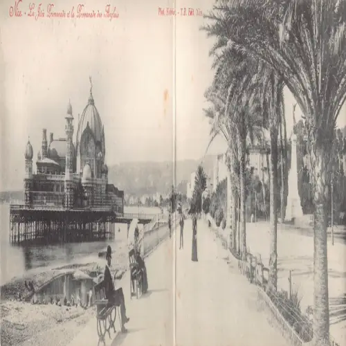 B140 Frankreich Schöne Jette Promenade et la Promenade des Anglais Panorama Postkarte