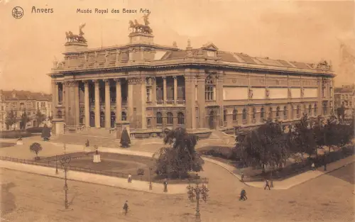 B138 Belgien Anvers Musee Royal des Beaux Arts Museum 1915 WWI Field Vintage
