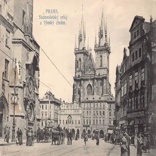A742 Tschechien Liebfrauenkirche vor Tyn Praha Prag Vintage Postkarte