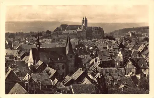 B136 Deutschland Quedlinburg Gesamtansicht RPPC Vintage Postkarte