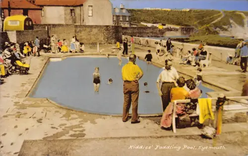 B141 England 1945 Kiddies Planschbecken Eyemouth Kinder Vintage Postkarte
