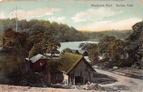 B141 England 1907 Blackroot Pool Sutton Park Vintage Postkarte
