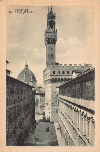A746 Italien Firenze Florenz Portici deli Uffizien Vintage Postkarte