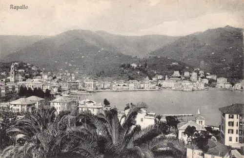 A746 Italien Rapallo Gesamtansicht Vintage Postkarte