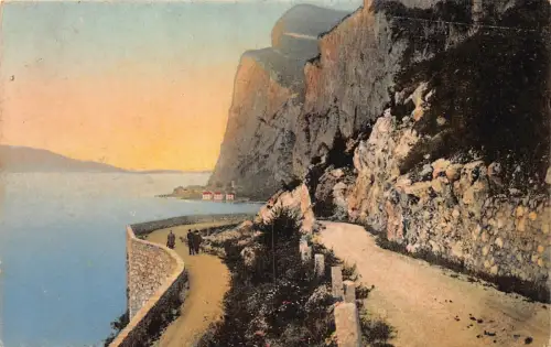 A746 Italien Lago di Garda Strada di Tremosine Vintage Postkarte