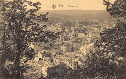 A747 Belgien Spa Panorama Vintage Postkarte
