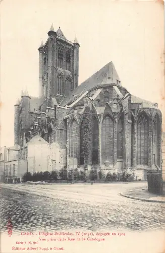 A747 Belgien Gand L'Eglise St Nicolas Gent Kirche Vintage Postkarte