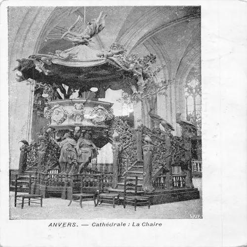 A747 Belgien Anvers Antwerpen Kathedrale La Chaire Vintage Postkarte