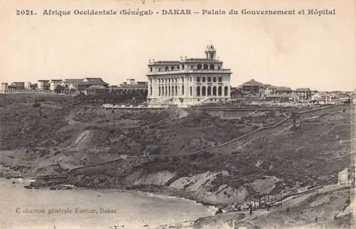 A749 Senegal Dakar Regierungspalast und Krankenhaus Postkarte