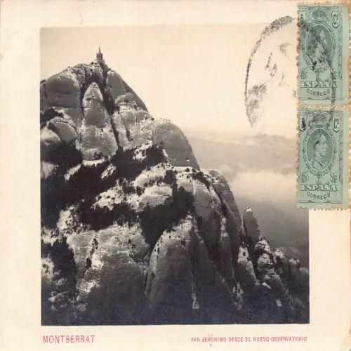 A749 Montserrat 1920 San Jeronimo desde el nuevo observatorio Vintage Postkarte