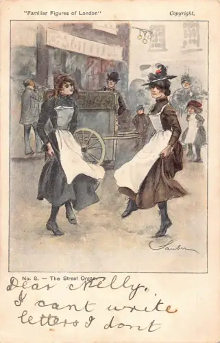 L481 Familiar Figures of London von Samber The Street Organ Vintage Postkarte