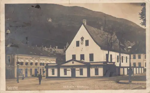 A752 Norwegen Bergen Raadhuset Rathaus Hotel Continental RPPC Postkarte