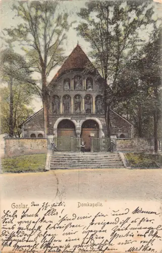 A754 Deutschland 1902 Goslar Domkapelle Kirche Vintage Postkarte