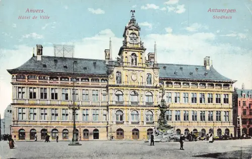 A755 Belgien Antwerpen Anvers Rathaus Vintage Postkarte