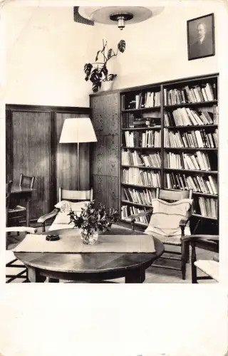A757 Niederlande Oolgaardthuis Arnheim Bibliothek Bibliothek RPPC Vintage Postkarte