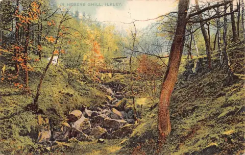 B142 England 1908 In Hebers Ghill Ilkley alte Postkarte