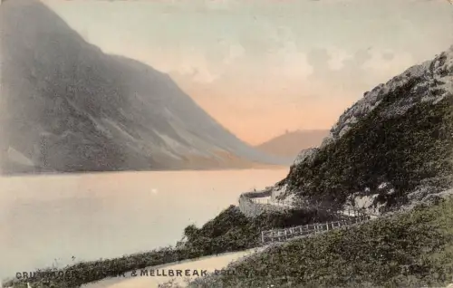 B143 England 1907 Mellbreak Fell Lake Vintage Postkarte