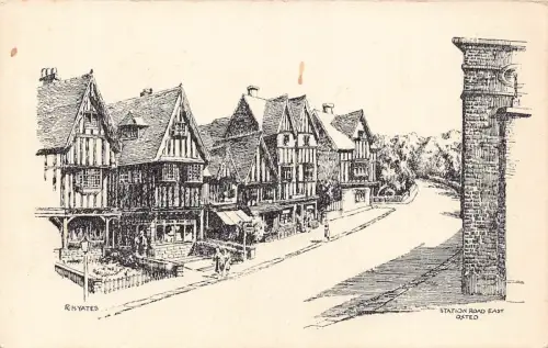 B142 England HE Brockes and Son Oxted Station Road East Postkarte