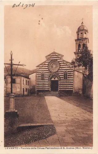 B146 Italien Levanto Facciata della Chiesa Parrocchiale di S Andrea Postkarte