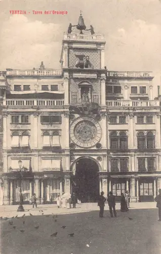 B146 Italien Venezia Venedig Torre dell'Orologio Vintage Postkarte
