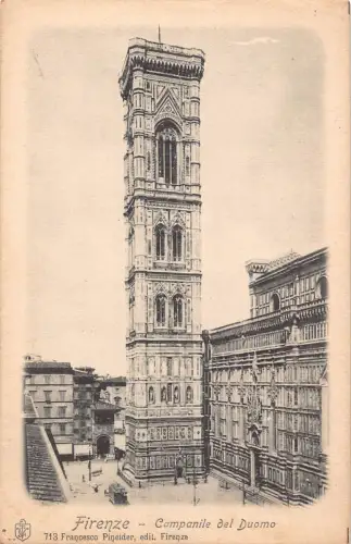 B147 Italien Firenze Florenz Campanile del Duomo Turm Postkarte