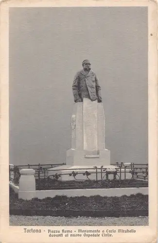 B147 Italien Tortona Piazza Roma Monumento a Carlo Mirabello Denkmal Postkarte