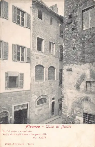 B147 Italien Firenze Florenz Casa di Dante Haus Vintage Postkarte