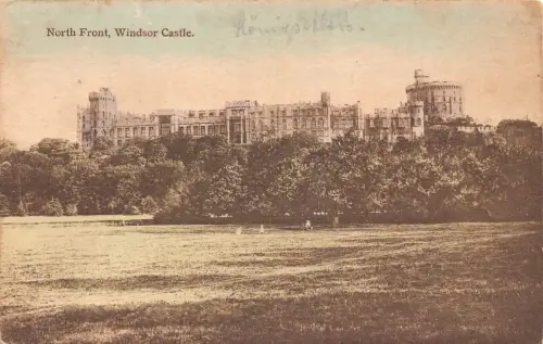 L241 England 1920 North Front Windsor Castle Vintage Postkarte