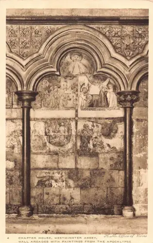 L239 England London Chapel House Westminster Abbey Wall Fresco Vintage Postcard