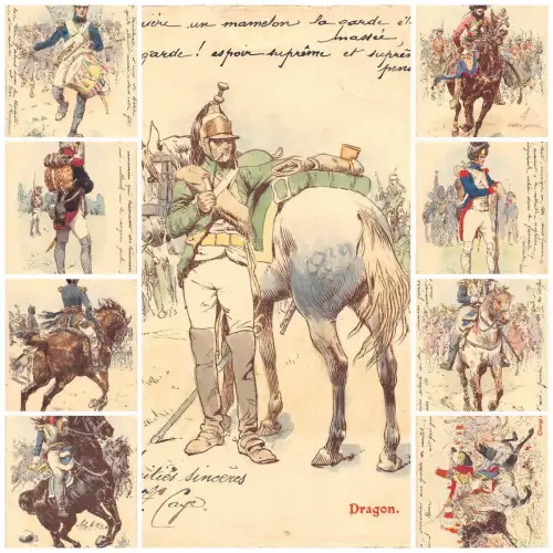 L111 Frankreich 1900-01 Militaria Uniform Französische Armee frühe neun Postkarte