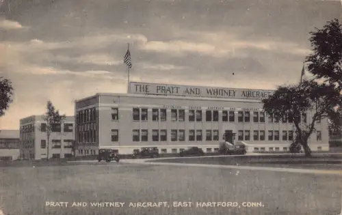B186 US Connecticut Pratt and Whitney Aircraft East Hartford Vintage Postkarte