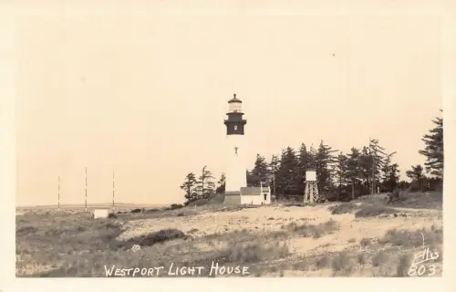 A193 US Westport, Connecticut Lighthouse Vintage Postkarte