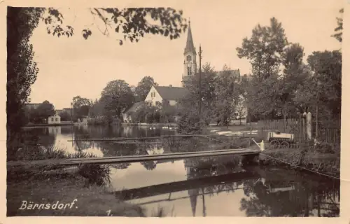 B197 Deutschland Baernsdorf Echtfoto Vintage Postkarte