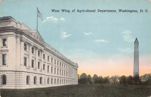 A851 US Washington DC West Wing of Agricultural Department Vintage Postkarte