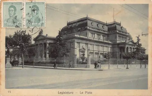 L127 Argentinien 1922 La Plata - Legislatura Gebäude Vintage Postkarte