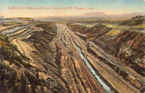 A880 Panamakanal Culebra Schnitt nach Norden von Contractors Hill Railway Postkarte
